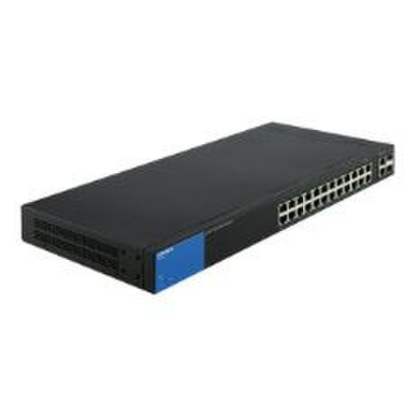 Linksys LGS326P Managed network switch Gigabit Ethernet (10/100/1000) Energie Über Ethernet (PoE) Unterstützung Schwarz, Blau Netzwerk-Switch