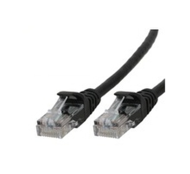 Microconnect UTP6A01SBOOTED 1m Cat6 U/UTP (UTP) Black networking cable