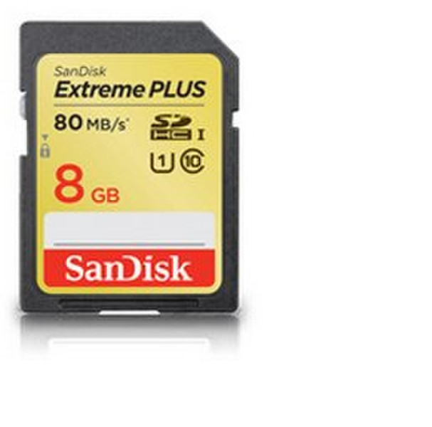 Sandisk Extreme PLUS 8GB SDHC UHS Class 10 memory card