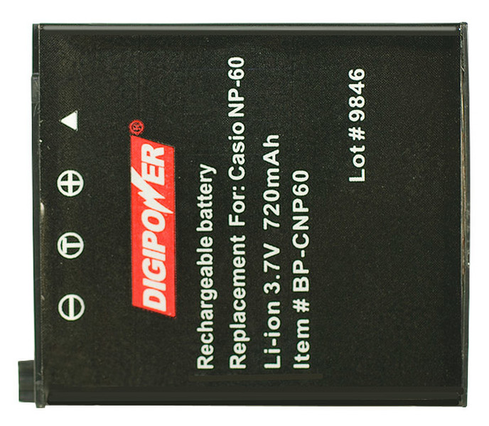 Digipower BP-CNP60 Литий-ионная 720мА·ч 3.7В аккумуляторная батарея