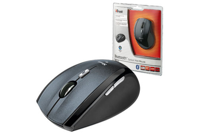 Trust Bluetooth Optical Mini Mouse Bluetooth Оптический 1000dpi Черный компьютерная мышь
