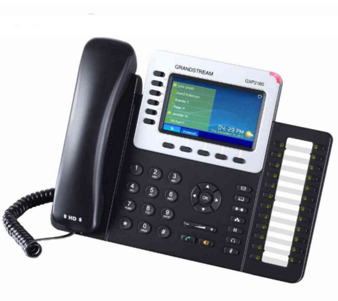 Grandstream Networks GXP2140 Wired handset 4lines LCD Black IP phone