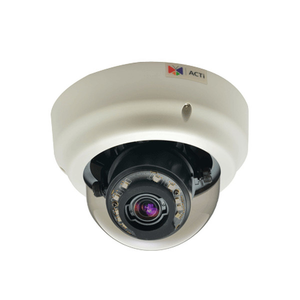 ACTi B65 IP security camera Innenraum Kuppel Schwarz, Weiß Sicherheitskamera