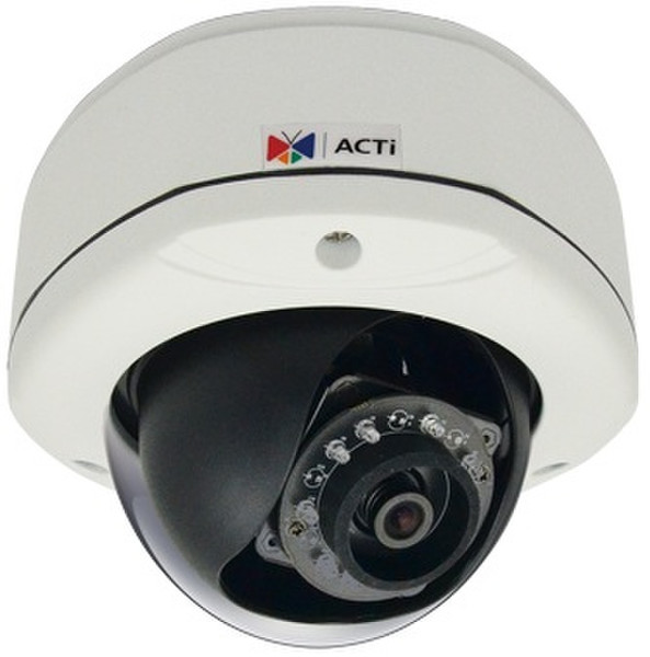 ACTi D72A IP security camera Вне помещения Dome Белый камера видеонаблюдения