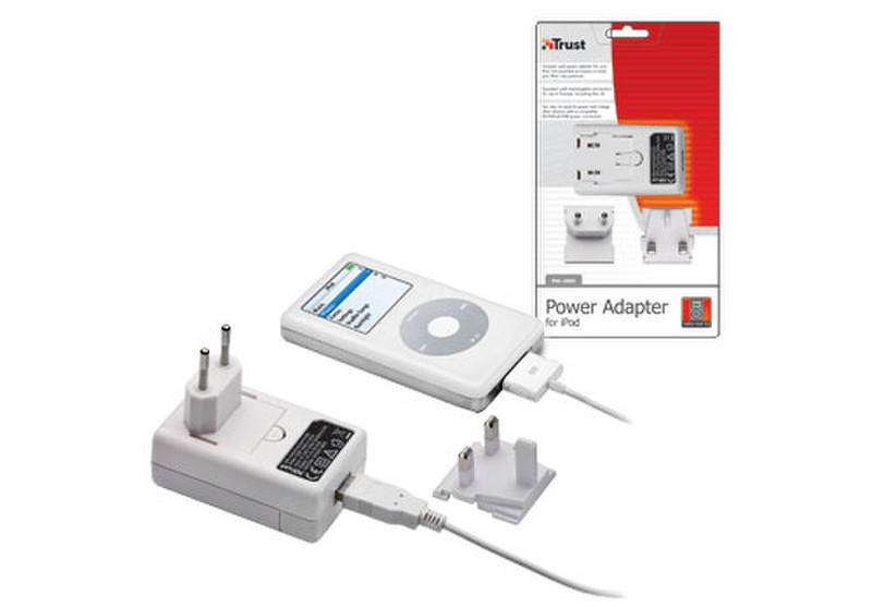 Trust Power Adapter for iPod PW-2885 White power adapter/inverter