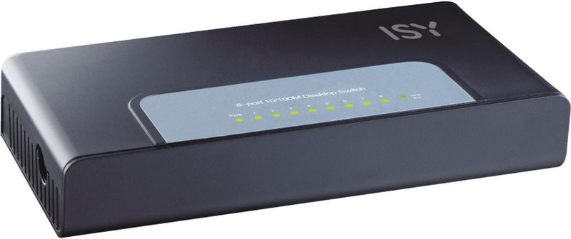 ISY INW 2100 Неуправляемый Fast Ethernet (10/100) Черный сетевой коммутатор