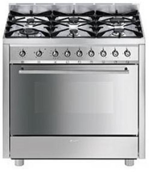 Smeg C91GVXI-2 Freestanding Gas hob A Stainless steel cooker