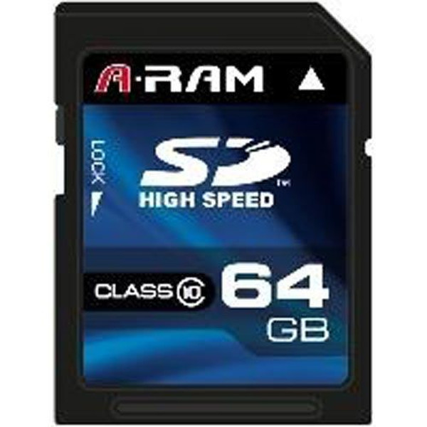 A-RAM ARSDCL10-64GB 64GB SDHC Class 10 memory card