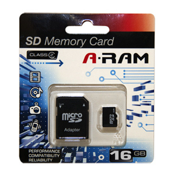 A-RAM 16GB MicroSDHC 16GB MicroSD Class 10 Speicherkarte