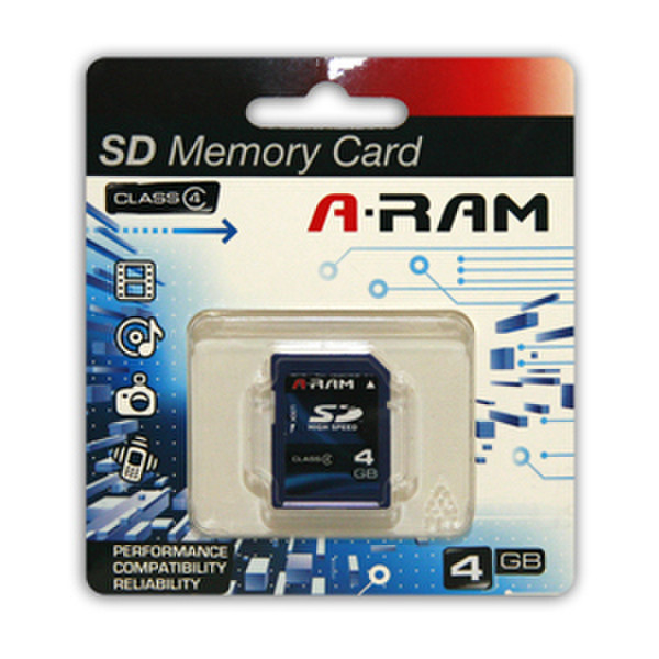 A-RAM ARSDCL4-4GB 4ГБ SDHC Class 4 карта памяти