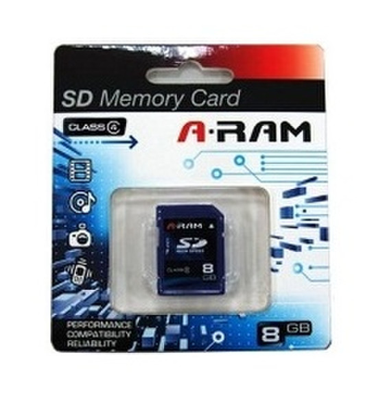 A-RAM ARSDCL4-8GB 8GB SDHC Class 4 memory card
