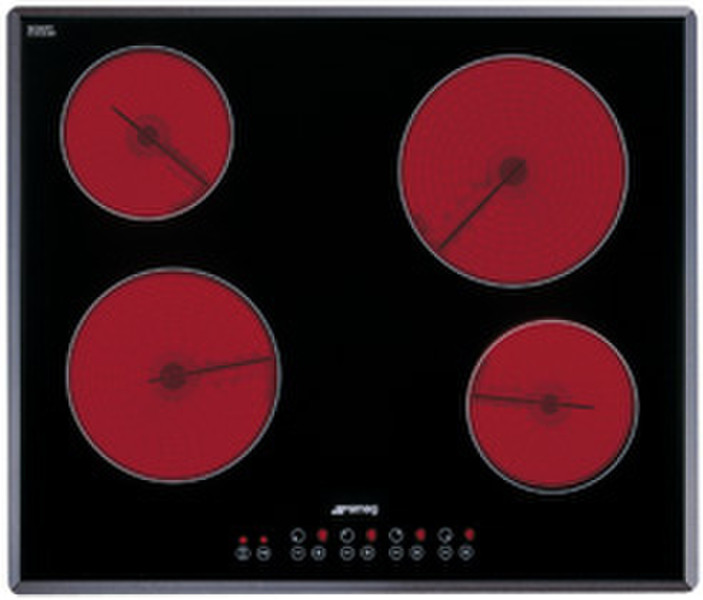 Smeg SE2640TC1 Встроенный Ceramic hob Черный плита