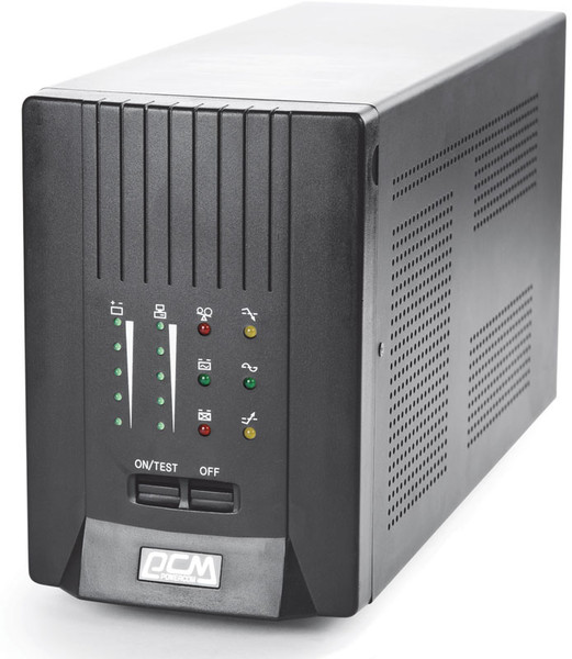 Powercom SKP-2000A Интерактивная 2000ВА 8розетка(и) Компактный Черный источник бесперебойного питания