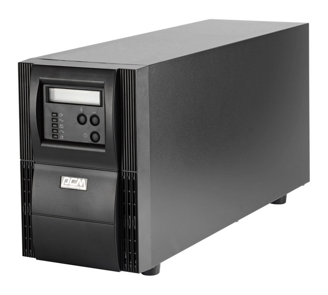 Powercom Vanguard Double-conversion (Online) 1000VA 2AC outlet(s) Compact Black uninterruptible power supply (UPS)