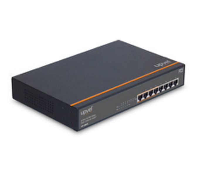 UPVEL UP-208FE Fast Ethernet (10/100) Energie Über Ethernet (PoE) Unterstützung Schwarz Netzwerk-Switch