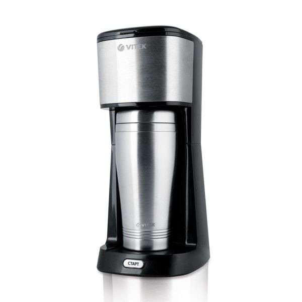 Vitek VT-1510 BK Drip coffee maker 0.4L Black,Stainless steel