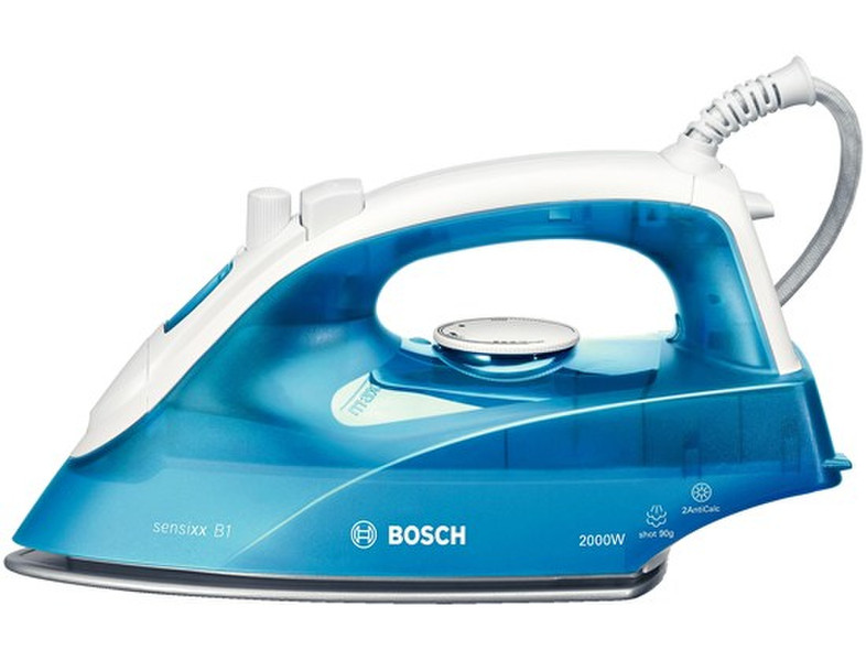 Bosch TDA2610 Steam iron Titanium soleplate 2000Вт Синий, Белый