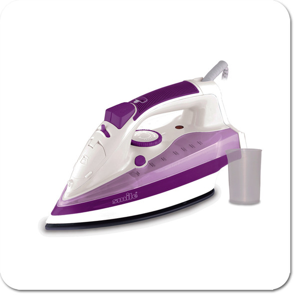 Smile SI 972 Dry & Steam iron Ceramic soleplate 2300W Violet,White iron