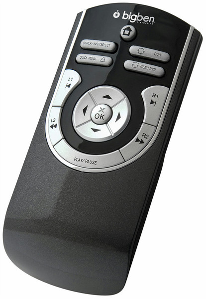 Bigben Interactive Blu-Ray Remote Инфракрасный беспроводной Нажимные кнопки Черный пульт дистанционного управления