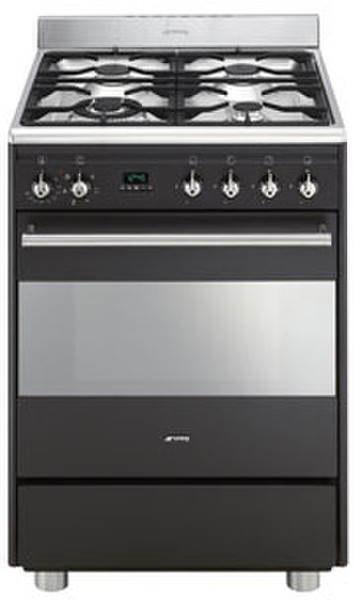 Smeg SNL61MFA5 Freestanding Combi hob Black cooker