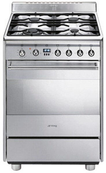 Smeg SNL61GX Freestanding Combi hob Silver cooker