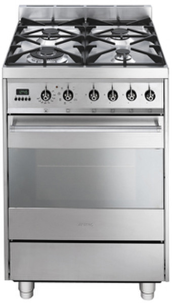 Smeg C6GMXNL Freestanding Gas hob A Silver cooker