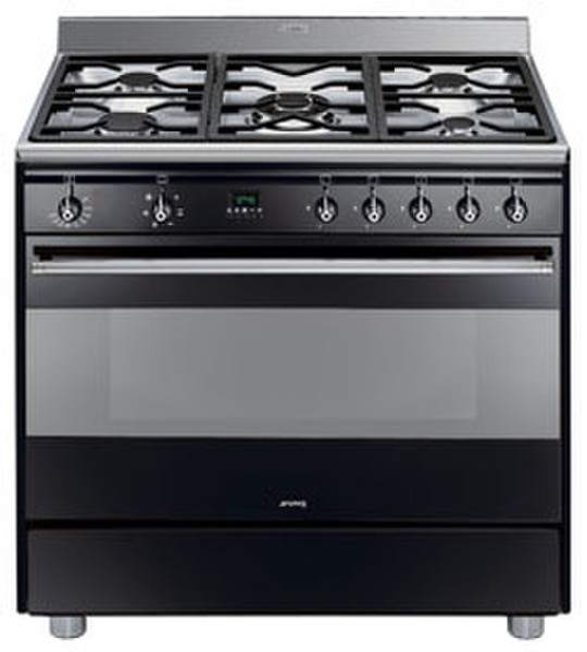 Smeg SNL91MFN6 Freestanding Gas hob Black cooker