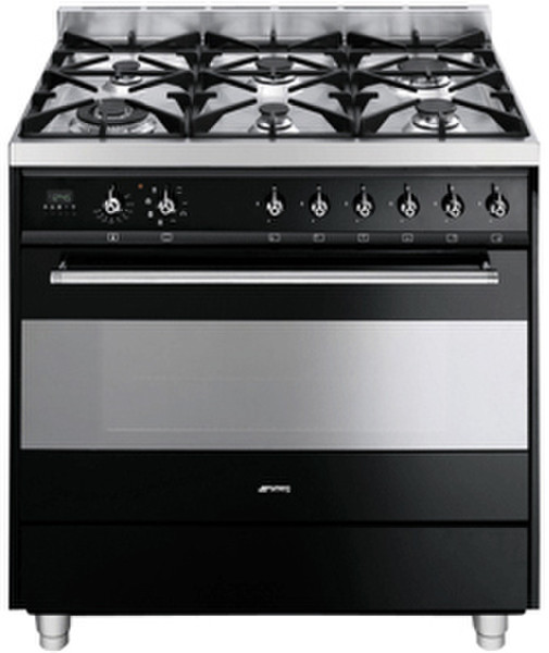 Smeg C9GMNNL Freestanding Gas hob B Black cooker