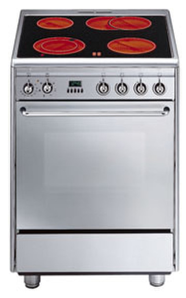 Smeg SCB66MFX5 Freestanding Ceramic Silver cooker