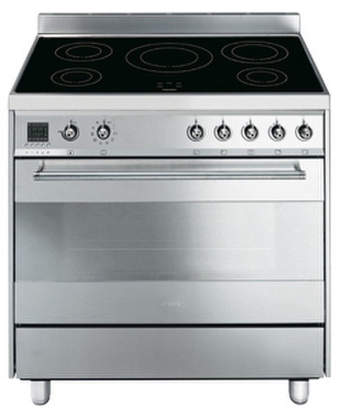 Smeg CE9IMX Freestanding Induction B Silver cooker