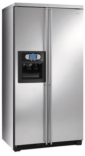 Smeg FA550X2 freestanding 325L Silver side-by-side refrigerator