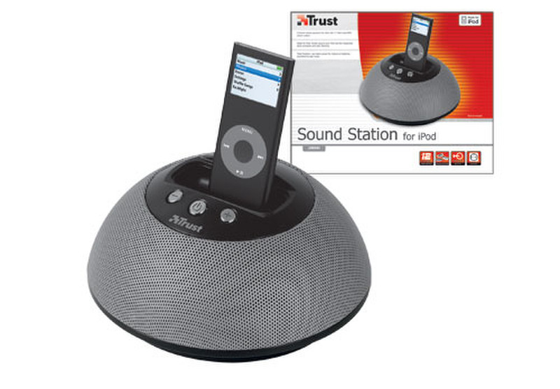Trust Sound Station for iPod SP-2988Bi 12W Schwarz Docking-Lautsprecher