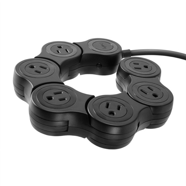 Quirky Pivot Power 6AC outlet(s) 1.83m Black surge protector