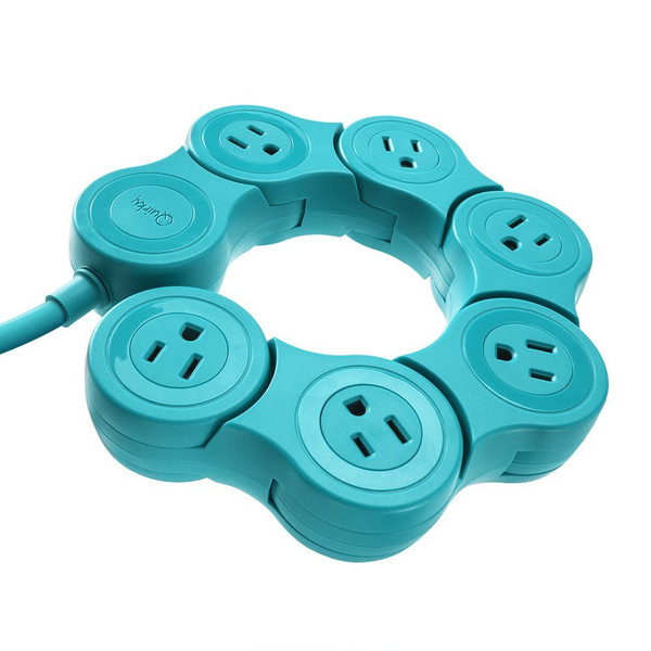 Quirky Pivot Power 6AC outlet(s) 1.83m Turquoise surge protector