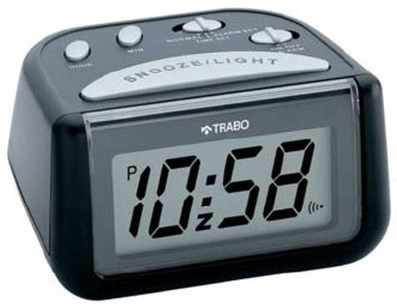 TRABO FA010N Digital table clock Rectangular Black table clock