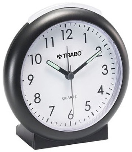TRABO FA027N Quartz table clock Round Black table clock