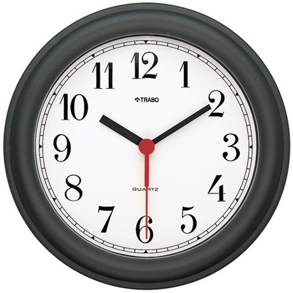 TRABO FP001N Quartz wall clock Circle Black wall clock