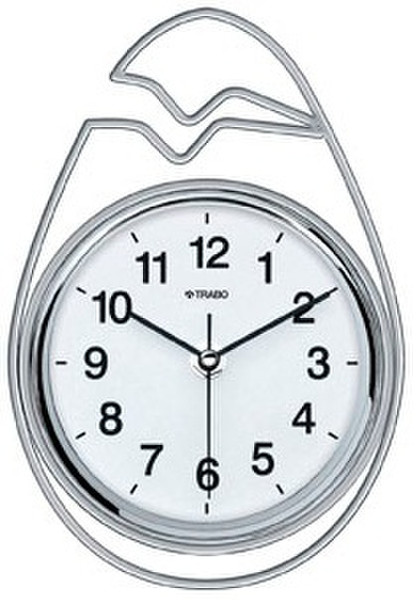 TRABO FP014 Quartz wall clock Kreis Silber Wanduhr