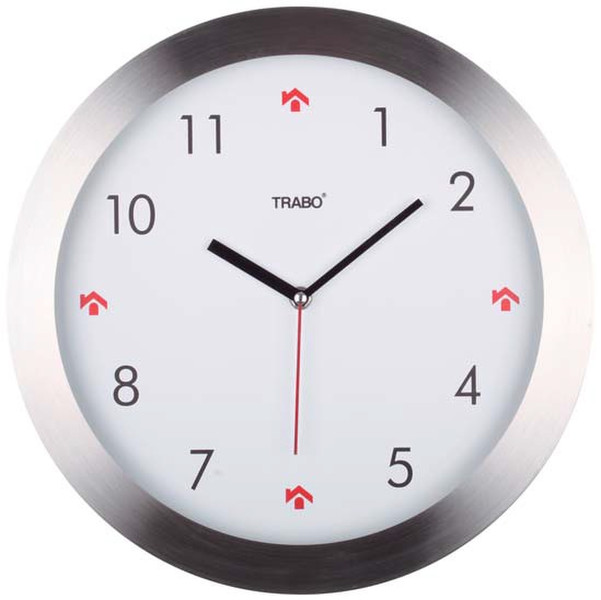 TRABO FP017 Quartz wall clock Круг Cеребряный настенные часы