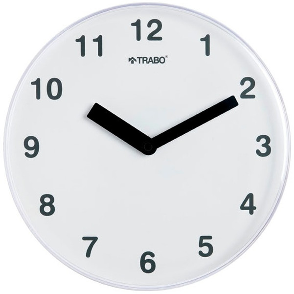 TRABO FP029 Quartz wall clock Kreis Weiß Wanduhr
