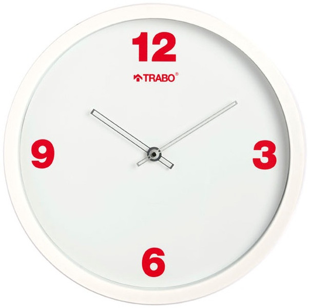 TRABO FP031 Quartz wall clock Kreis Weiß Wanduhr