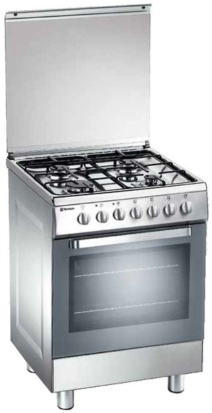 Tecnogas D62NXS Freestanding Gas hob Stainless steel cooker