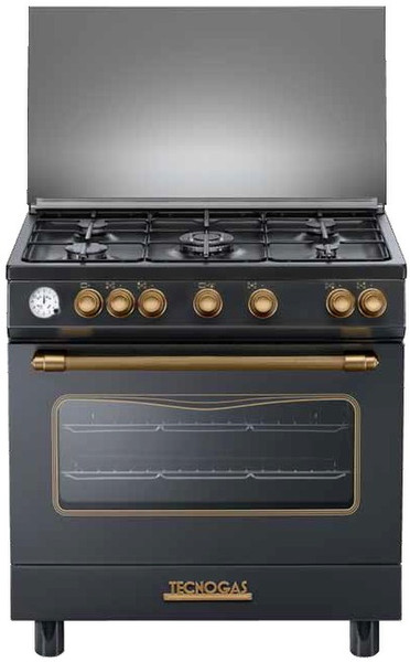 Tecnogas D855GN Freistehend Gas hob Schwarz Küchenherd