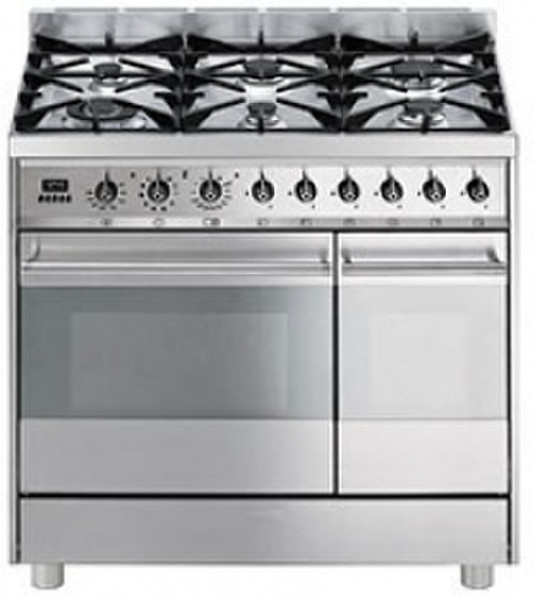 Smeg C92GPX8 Freistehend Gas hob A Edelstahl Küchenherd