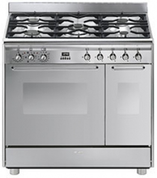 Smeg CG92X9 Freestanding Gas hob A Stainless steel cooker