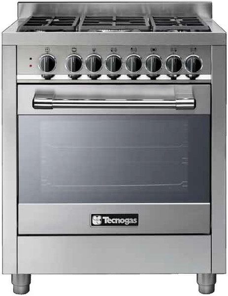 Tecnogas PTV762XS Freestanding Gas hob Stainless steel cooker