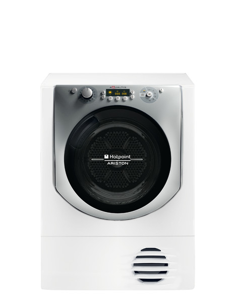 Hotpoint AQC9 BF7 T (EU) Отдельностоящий Фронтальная загрузка 9кг B Черный, Cеребряный, Белый сушилка для белья