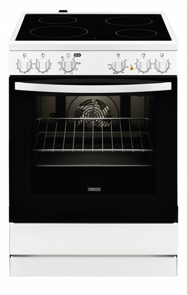 Zanussi ZCV65020WA Freestanding Ceramic hob A Black,White