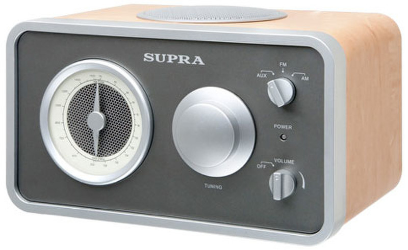 Supra ST-109 Uhr Analog Walnuss Radio