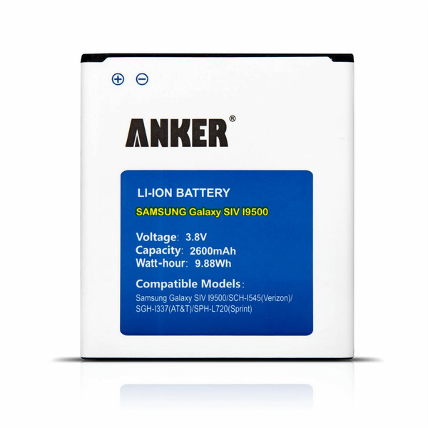 Anker AK-70SMGLXS4-S3W26NA Lithium-Ion 2600mAh 3.8V rechargeable battery